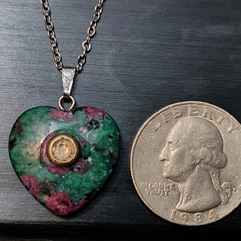 Ruby Ziosite With Herkimer Diamond Quartz Gemston… - image 3